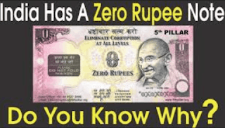 Interesting facts about the Indian zero rupee note 