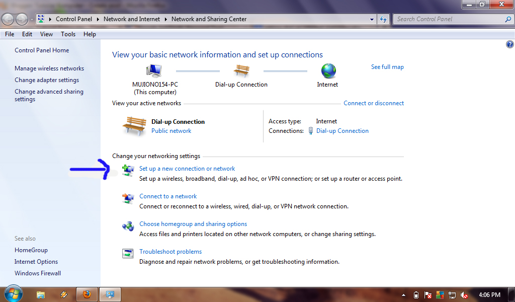 Setting dial up menggunakan hp Tutorial Komputer