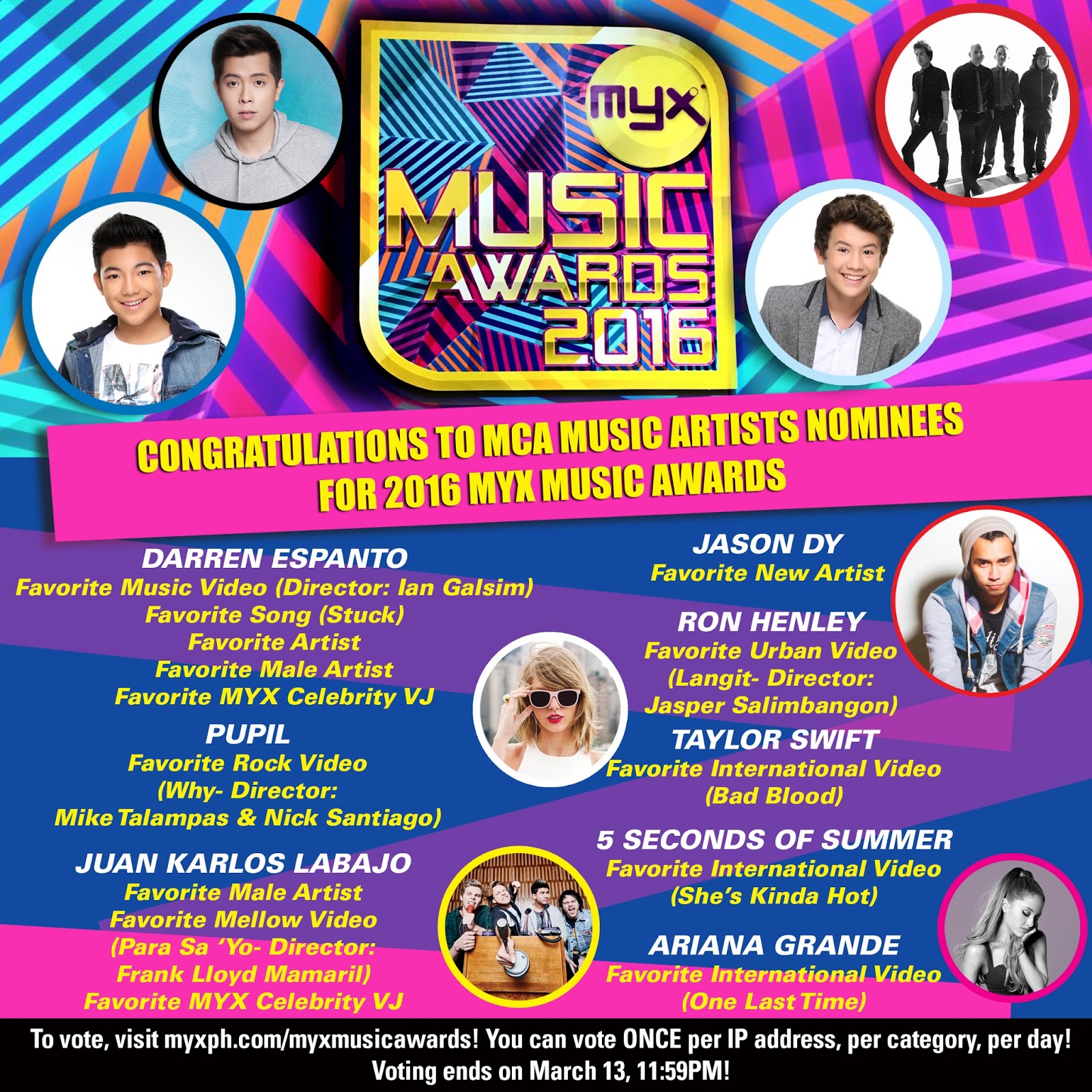 MCA Music Artists Nominated For Multiple Awards In MYX Music