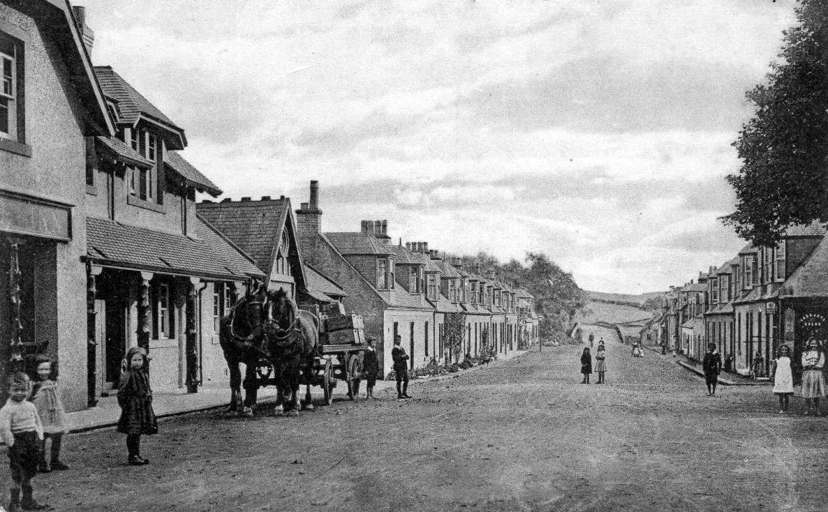 Tour Scotland Photographs Old Photograph Main Street Dalrymple Scotland