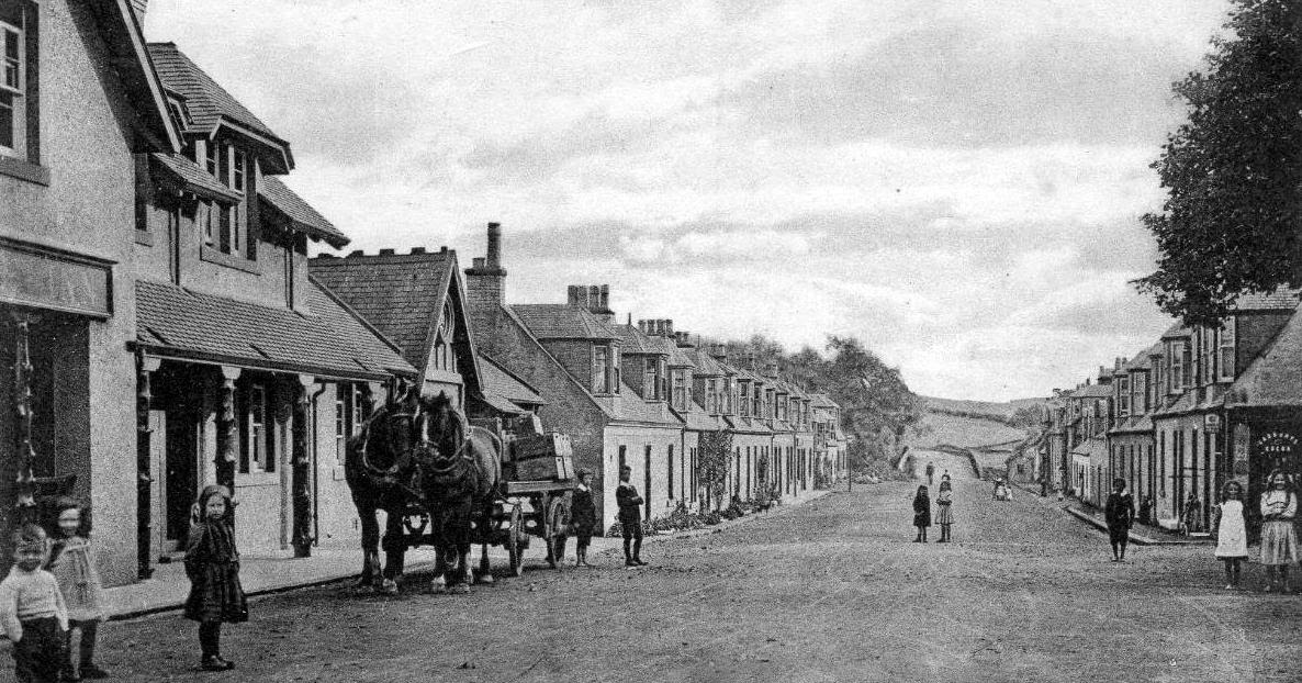 Tour Scotland Photographs Old Photograph Main Street Dalrymple Scotland