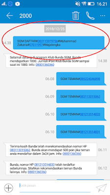 Cara Mendapatkan Pulsa Gratis Terbaru dari Klub Bunda SGM