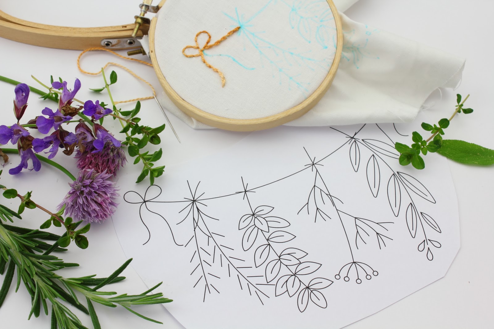 big B Herb Embroidery Project Part One