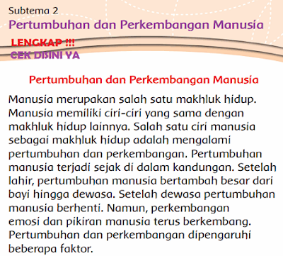 Kelas 3 Tema 1 Subtema 2 Pertumbuhan dan Perkembangan Manusia www.simplenews.me