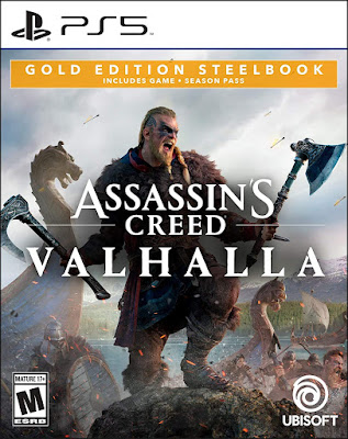 Assassins Creed Valhalla Game Cover Ps5 Gold Edition Steelbook