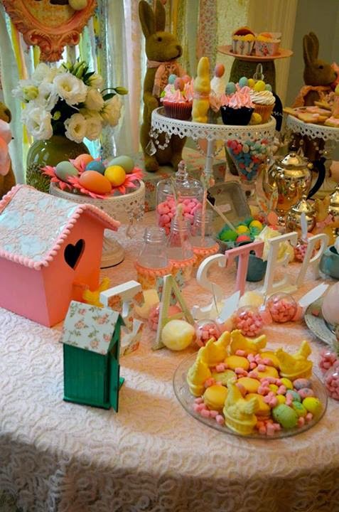 Elegante Candy Bar de Pascuas estilo shabby chic - Ideas Deco - Fiestas