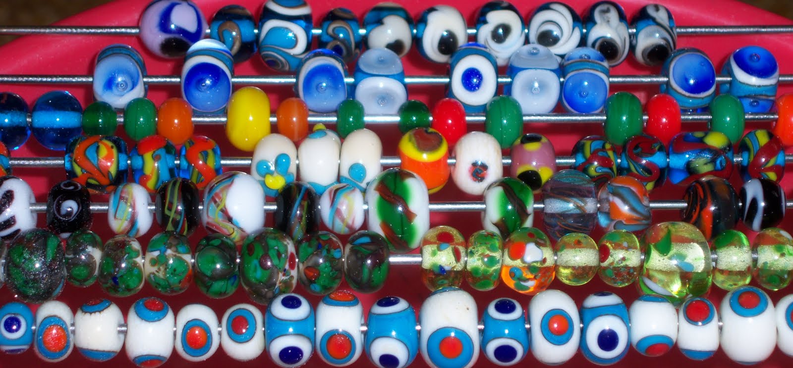 funky glass beads