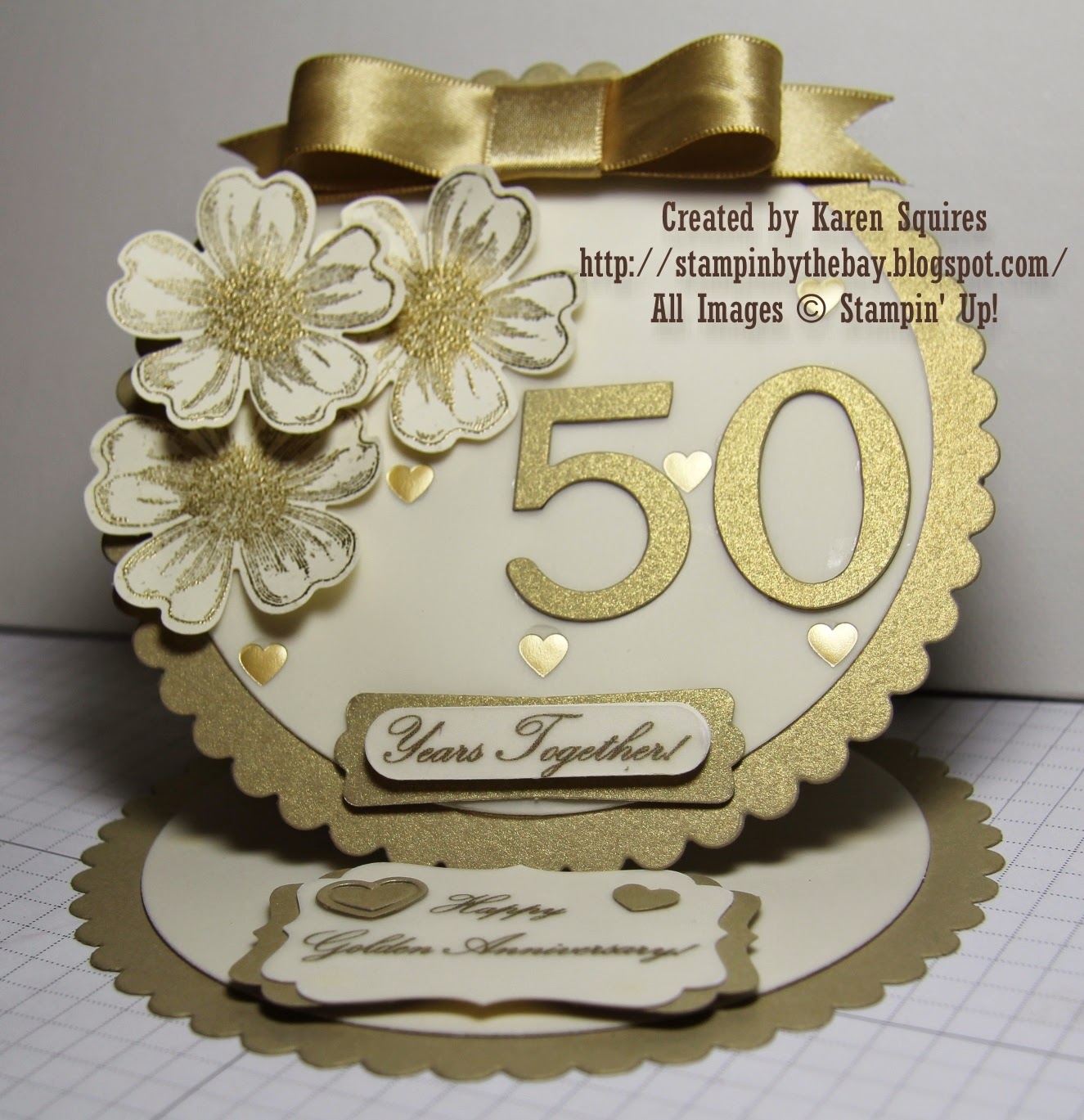 Stampin By The Bay Happy 50th Wedding  Anniversary  Mom  Dad  