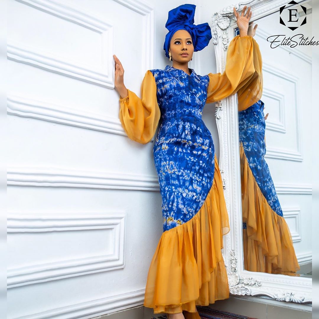 ankara and chiffon designs