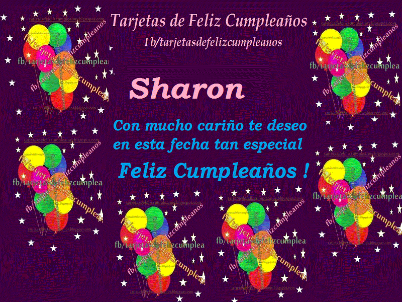 Tarjetas de felicitaciones con nombres Sharon , nombres de mujer