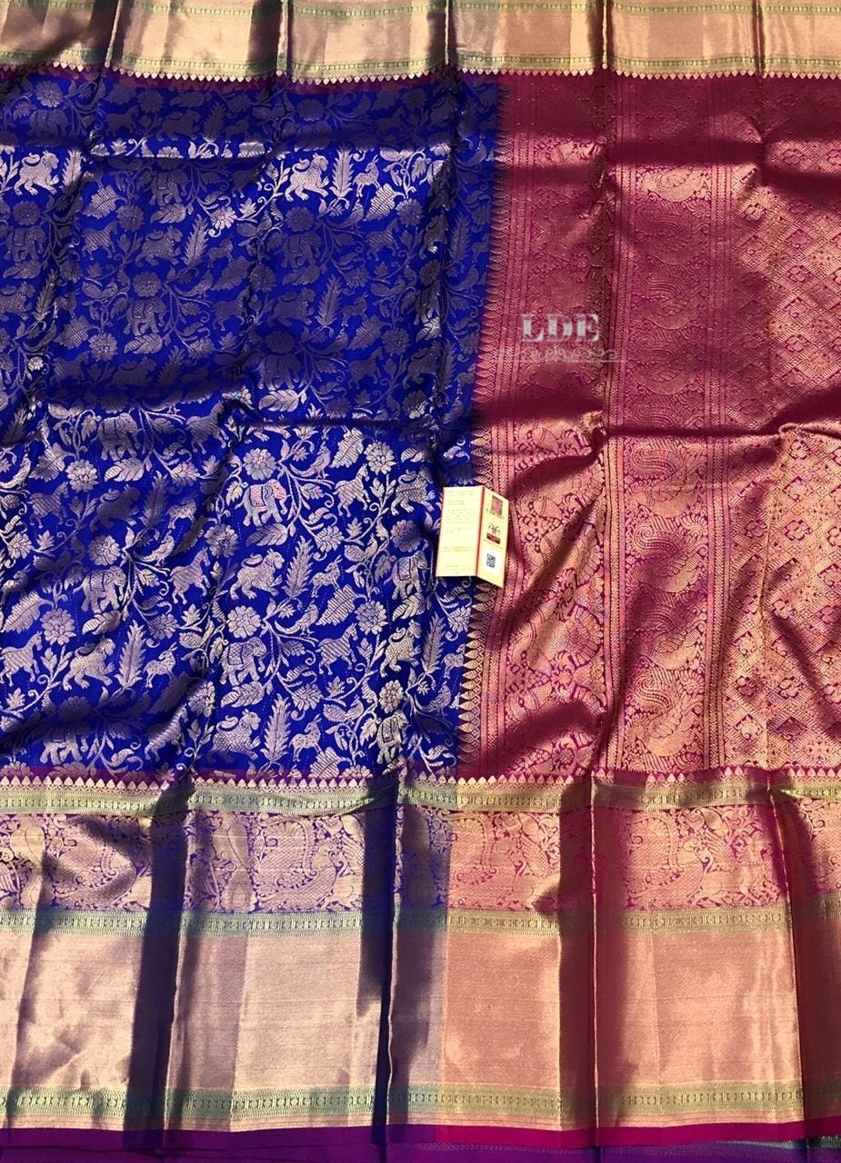 Pure kanchi pattu sarees with big border