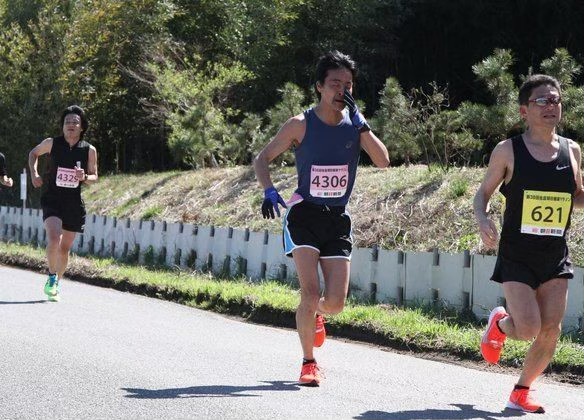 佐倉朝日健康マラソンでバナナぴろし15km目