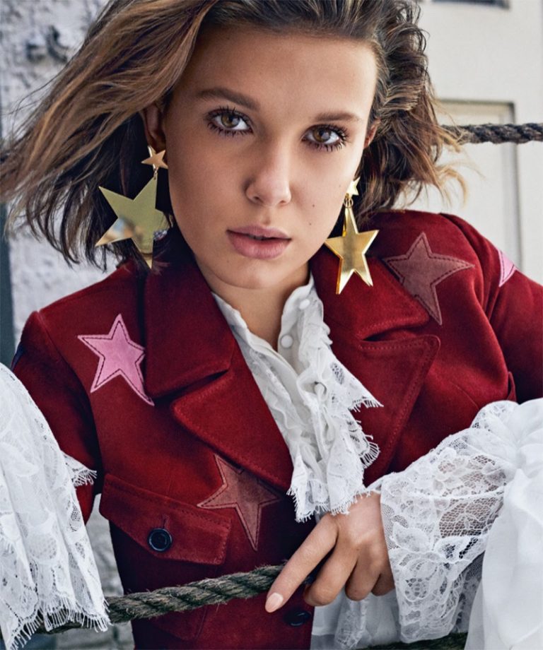 Millie Bobby Brown wears glam ensembles for S Moda July 2019