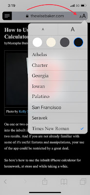 Reader view on safari Reader view on safari