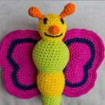 patron gratis mariposa amigurumi | free amigurumi pattern butterfly 