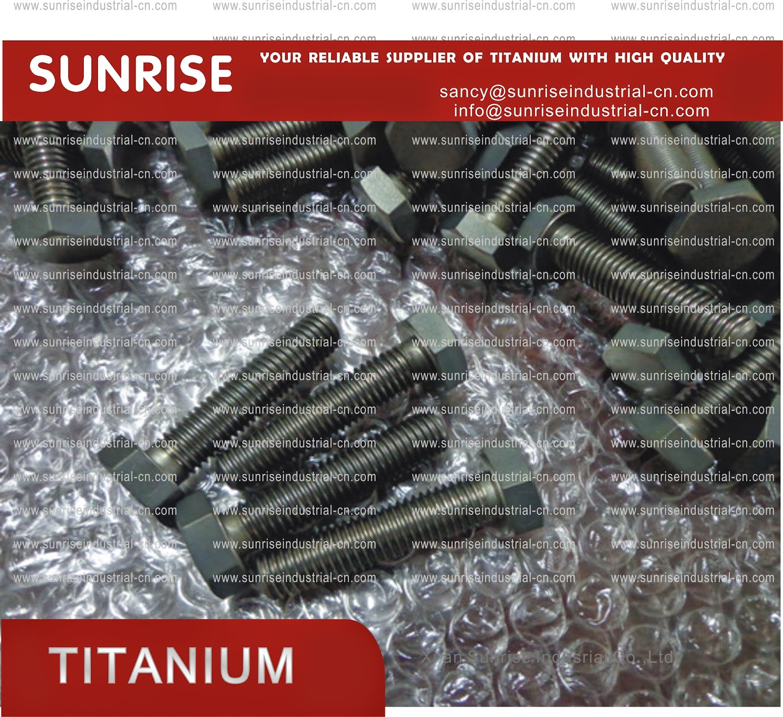Titanium rods and titanium machining product Titanium screw