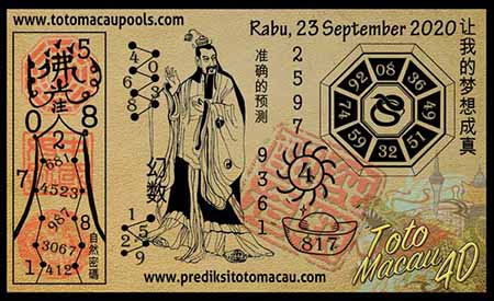 Prediksi Toto Macau Pools Rabu 23 September 2020