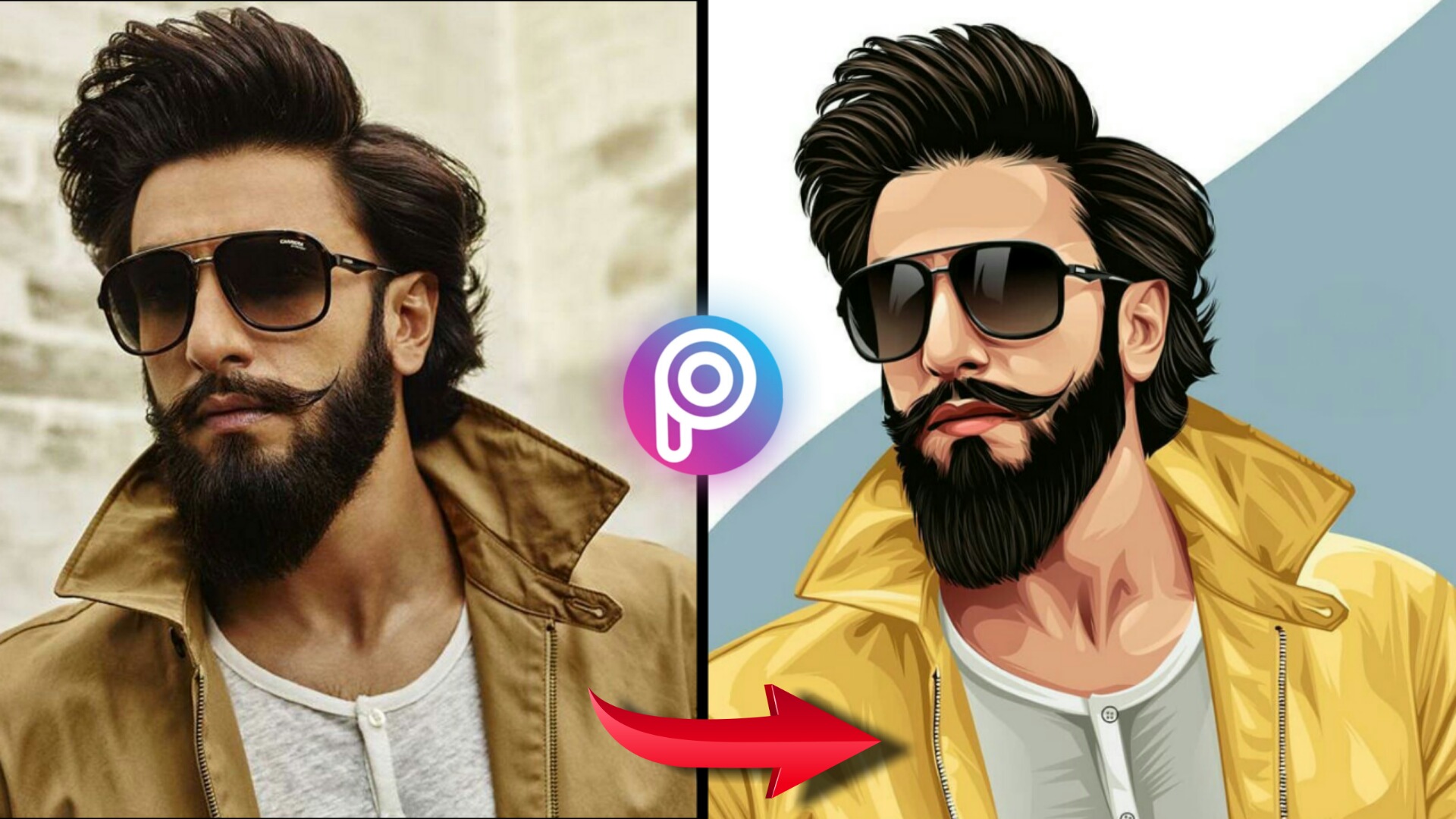 PicsArt Portrait Cartoon Photo Editing Tutorial Vector Art Photo Editing