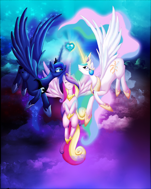 Witamy w Equestrii !: Celestia, Luna Cadence And Chrysalis