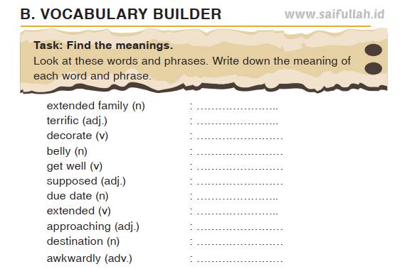 Chapter 1 Vocabulary Builder (Pembahasan Soal Bahasa Inggris Kelas 10)