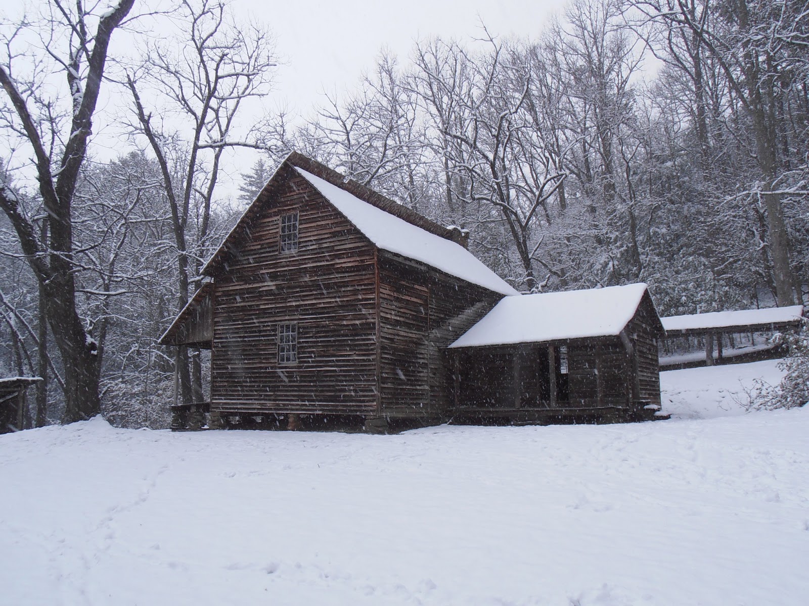 American Travel Journal Snow in Cades Cove Great Smoky Mountains