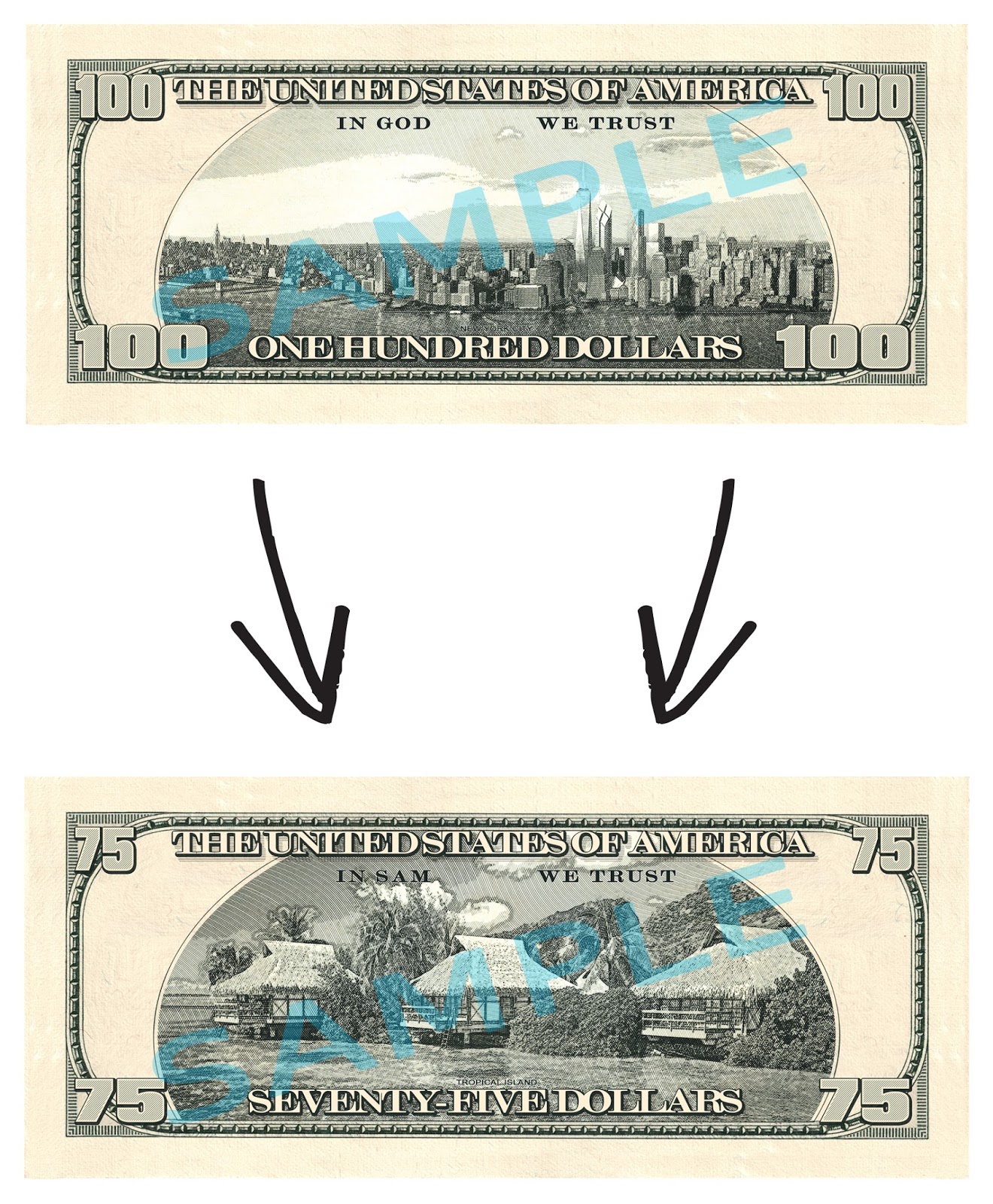 Get your own dollar bill Personalised dollar bill