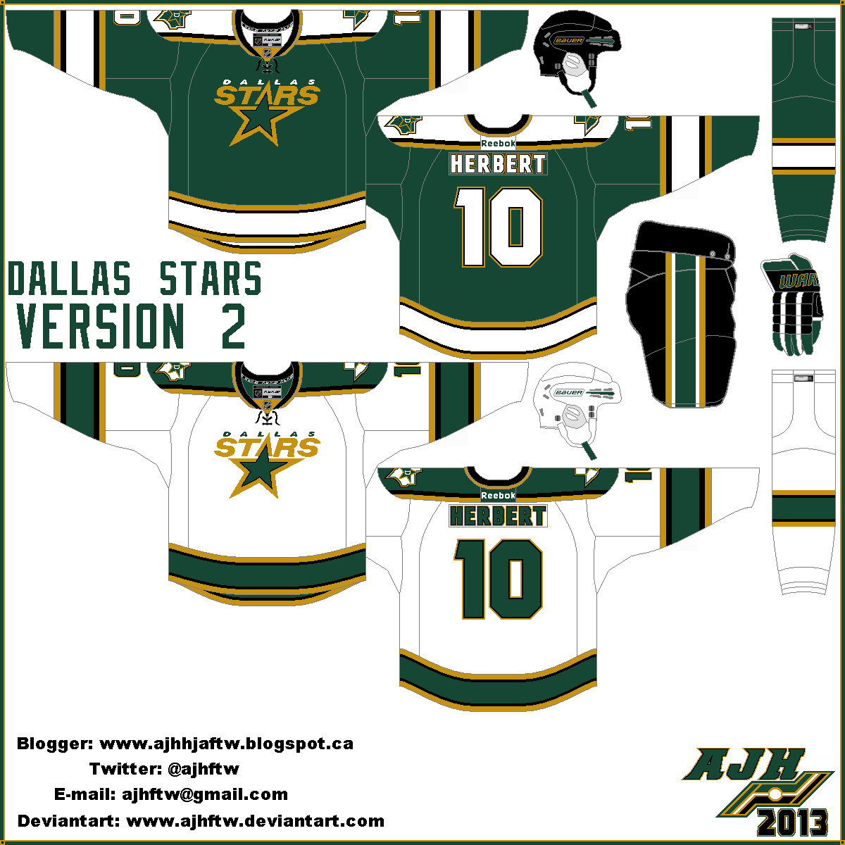 AJH Hockey Jersey Art: NHL Adidas concept: Dallas Stars