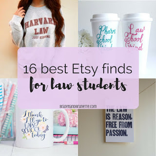 top blog posts of 2017 #1 - 16 great law school finds from etsy | brazenandbrunette.com 