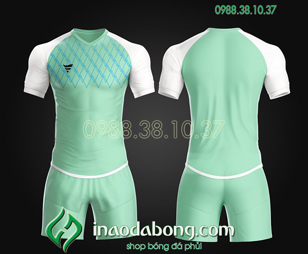 Áo bóng đá ko logo TA Spe màu xanh ngọc