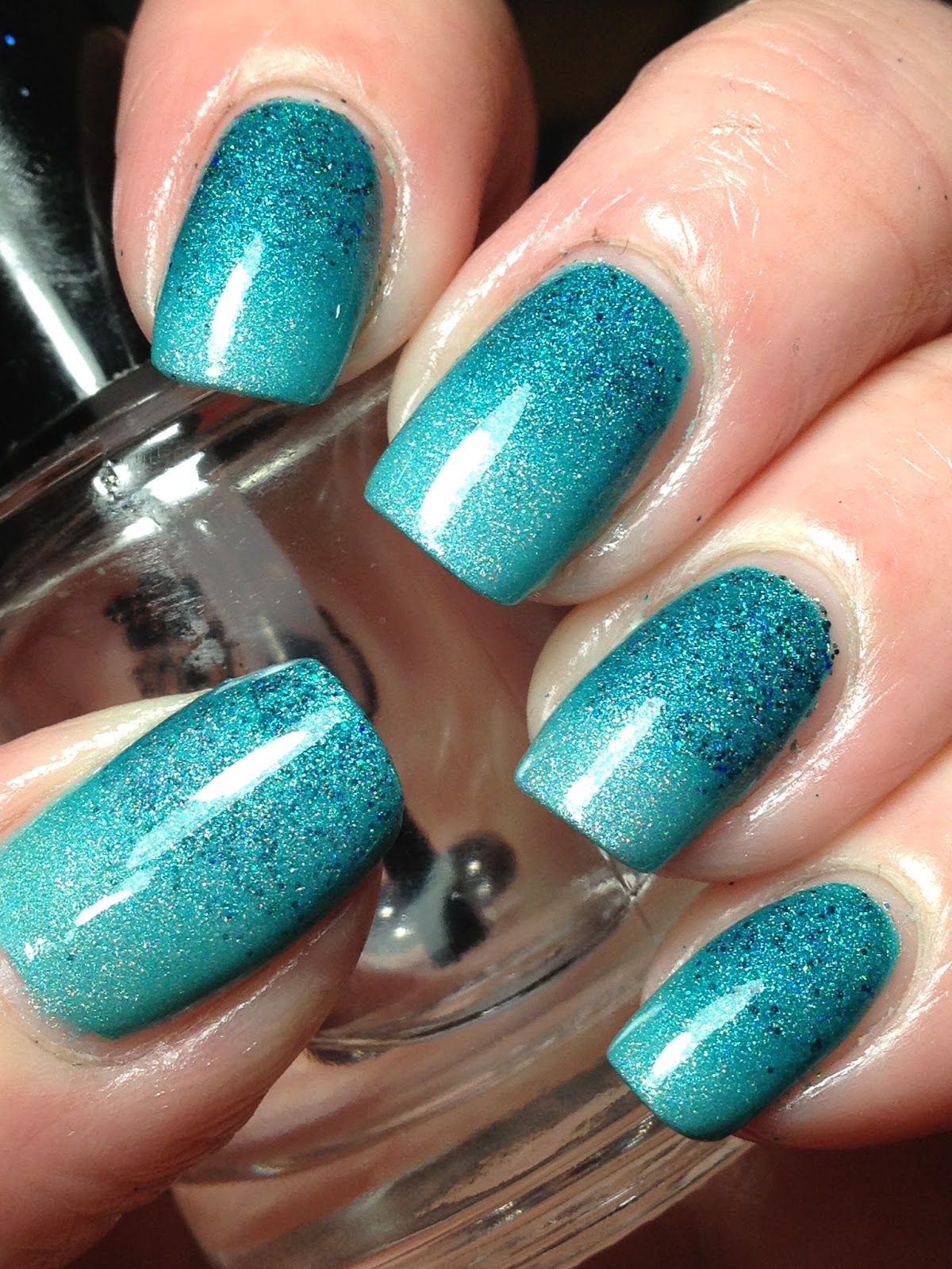 Canadian Nail Fanatic 40 Great Nail Art Ideas Teal and Gradient