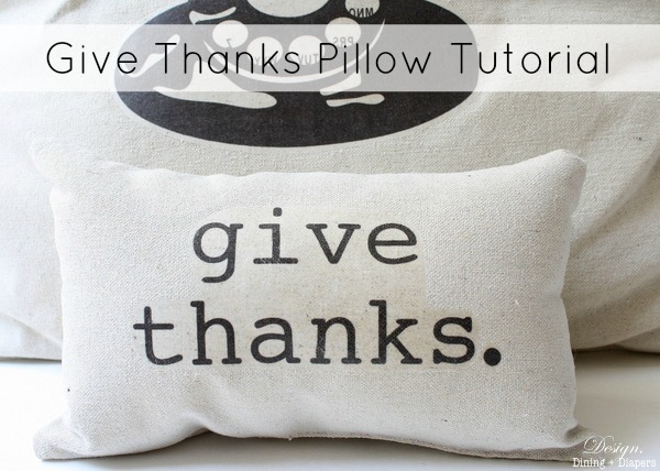 Give thanks pillow