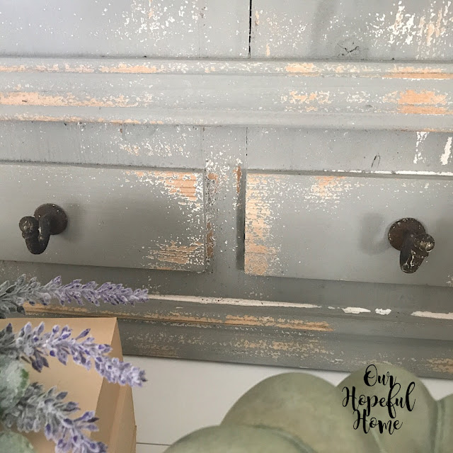 rusty hooks chippy paint drawers
