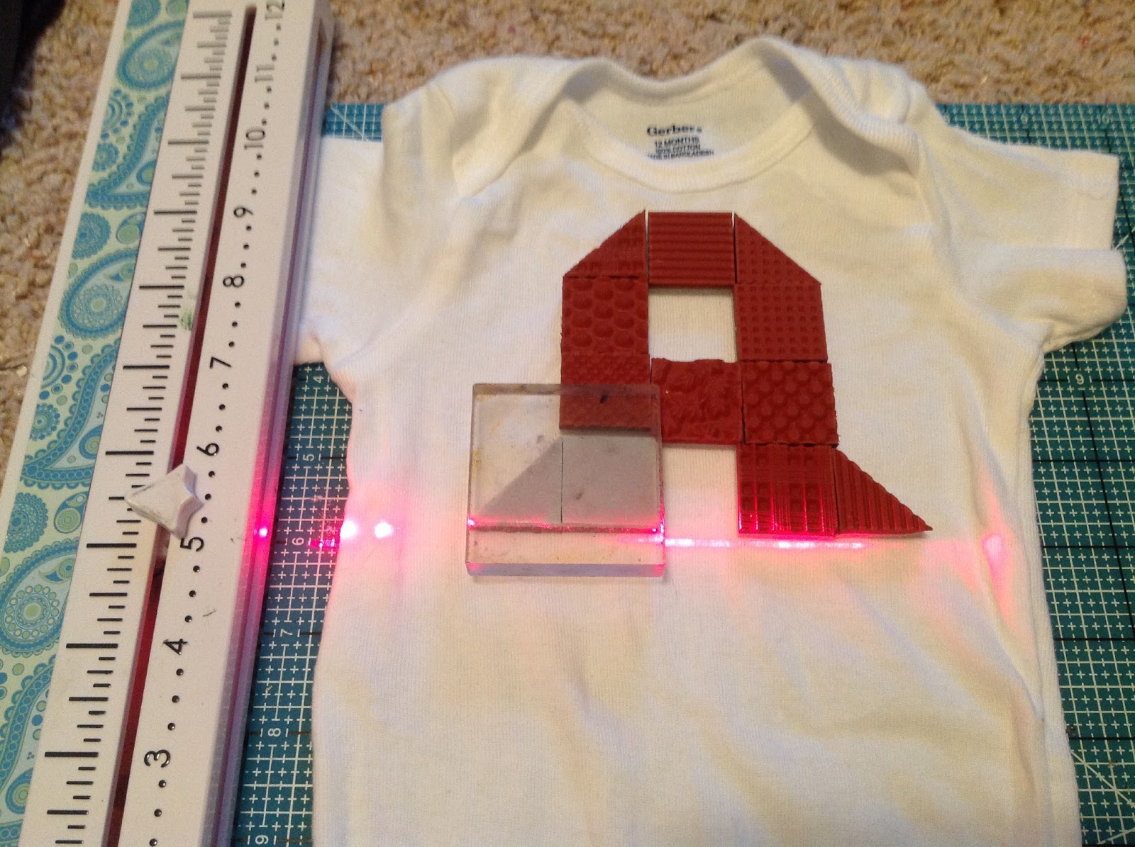 KellyCraft Blog Faux Quilted Baby Onesie