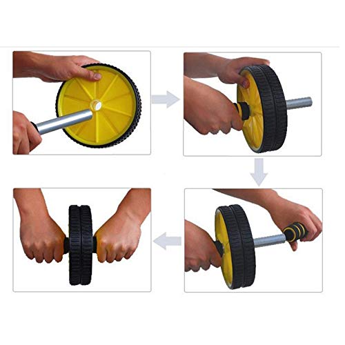 Manogyam AB Roller 01 Plastic Abdominal Double Wheel Ab Roller Gym