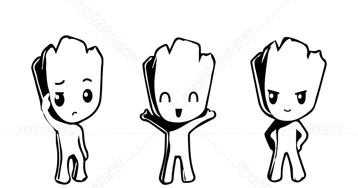 Download 3 Super cute baby groot svg png jpeg AI EPS vector ...