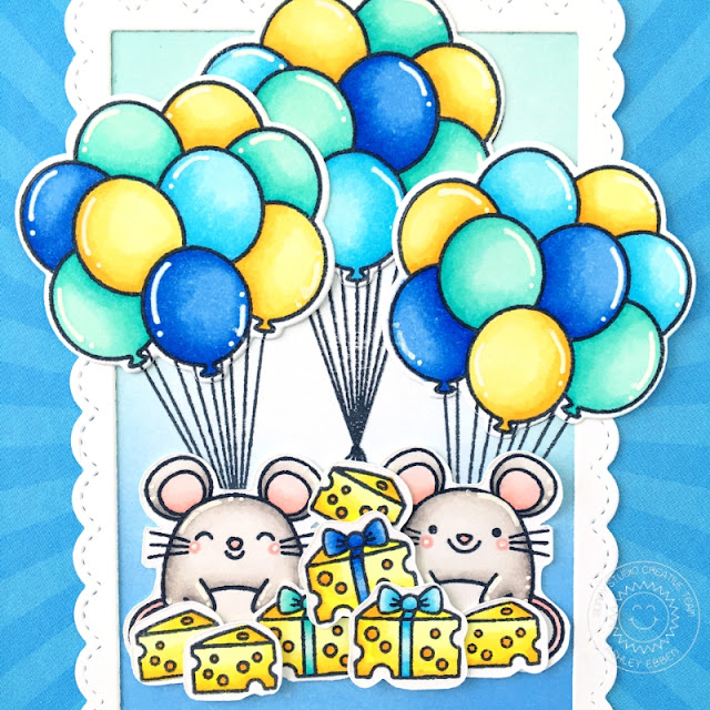 Sunny Studio Stamps: Floating By Fancy Frame Dies Merry Mice Birthday Card by Ashley Ebben Sunny Studio Stamps: Floating By Fancy Frame Dies Merry Mice Birthday Card by Ashley Ebben