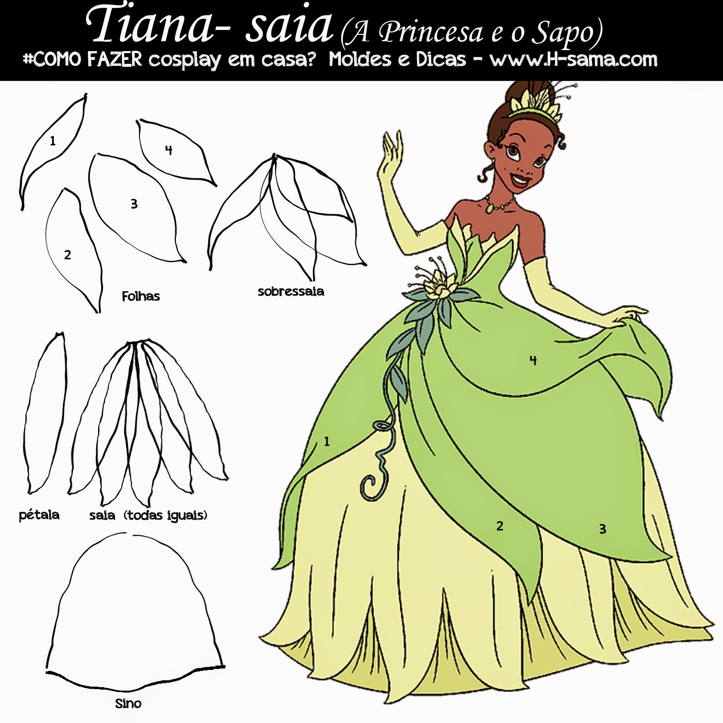 vestido princesa tiana disney