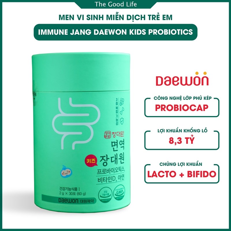 Daewon Men vi sinh tăng cường miễn dịch trẻ em Immune Jang Daewon Kids Probiotics 30 gói
