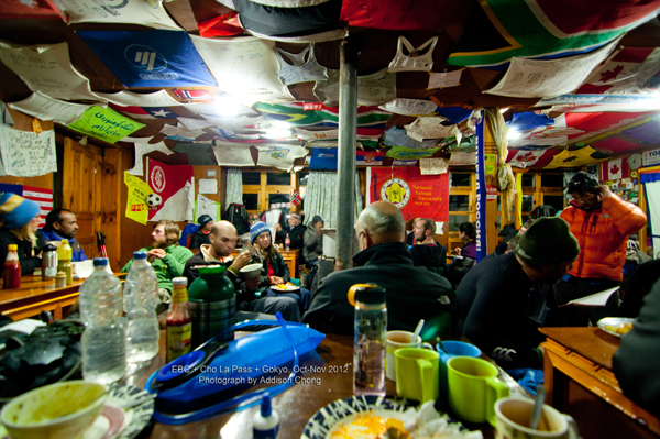 Flags and Underwear in Gorak Shep Lodge Flags and Underwear in Gorak Shep Lodge
