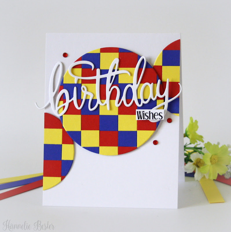 Circles and squares-primary colors-birthday card-hero arts 