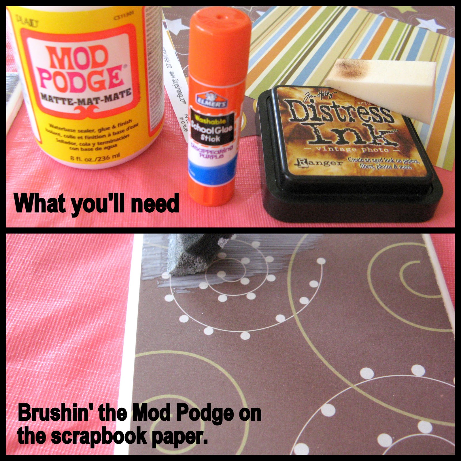 The Baking Bookworm DIY Mod Podge Coasters