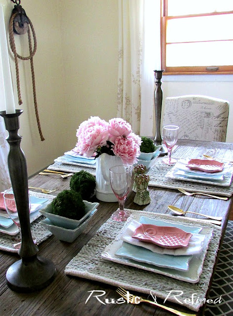 Pink Peony Tablescape | Rustic & Refined
