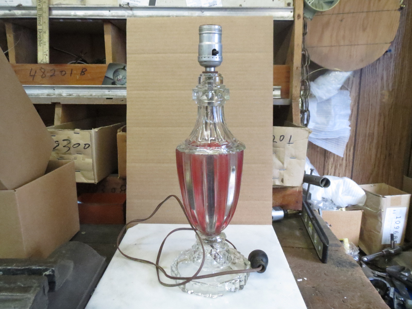 Lamp Parts and Repair Lamp Doctor Heavy Glass or Crystal Table Lamp