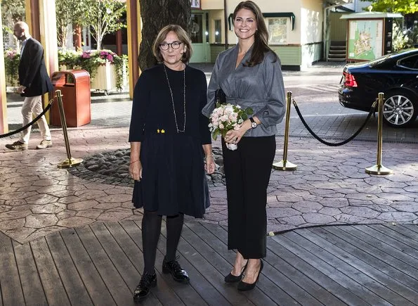 Princess Madeleine wore ZARA wrap overshirt with button for attend My Special Day seminar Foundation for My Big Day event