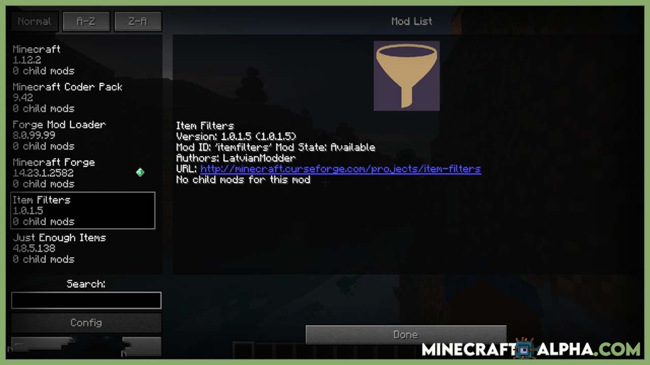 Minecraft Item Filter Mod 1.16.5 (Advanced Filtering Items)