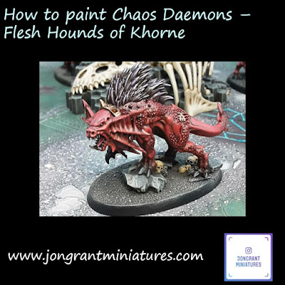 Sobriquette Smuk Klappe Jon Grant Miniatures : How to paint Chaos Daemons - Flesh hounds of Khorne