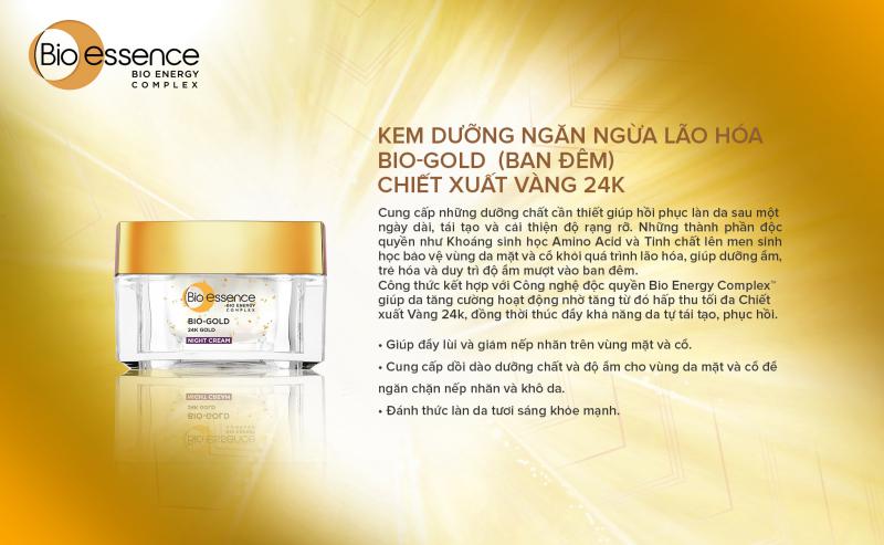 Kem dưỡng ngăn ngừa lão hóa Bio-Gold chiết xuất Vàng 24K (ban đêm)