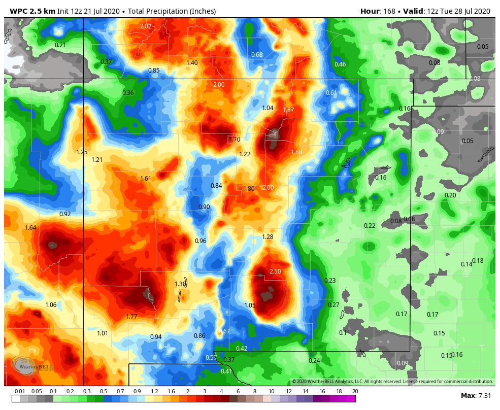 To Southeast New Mexico Weather. Typical Summer Monsoon