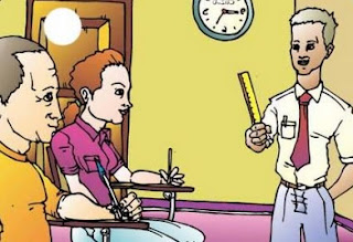 Alfabetización Dibujo por el Día de la Alfabetización - Profesor enseñando a adultos mayores